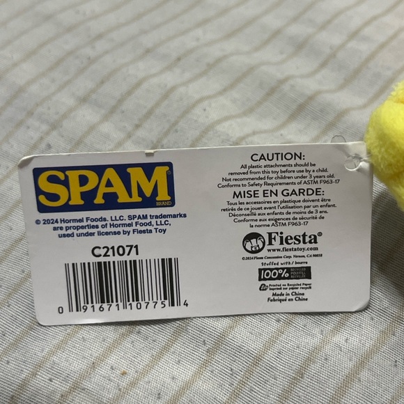 SPAM Hamburger Plush Toy w/ Legs – Fiesta Toy – 2024 – w/ Tags - Picture 5 of 9